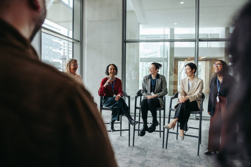 A panel of employers discuss hiring new talent