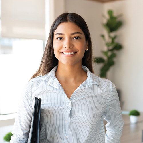 An aspiring mentee smiling