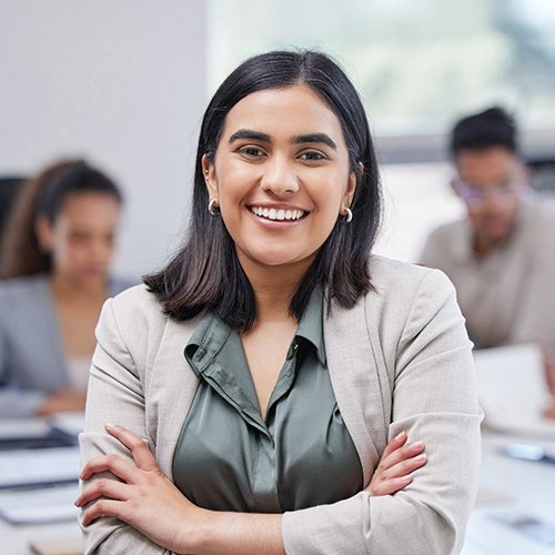 An employee at a skills program